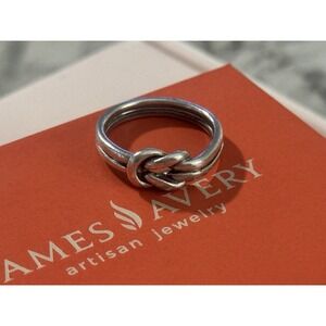 James Avery Retired Sterling Silver Lovers Knot Ring Size 8